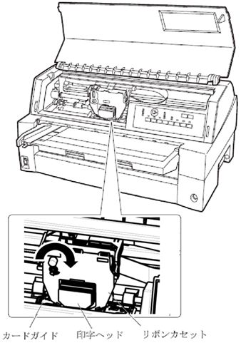 リボンカセットの取り付け方法 : 富士通アイソテック